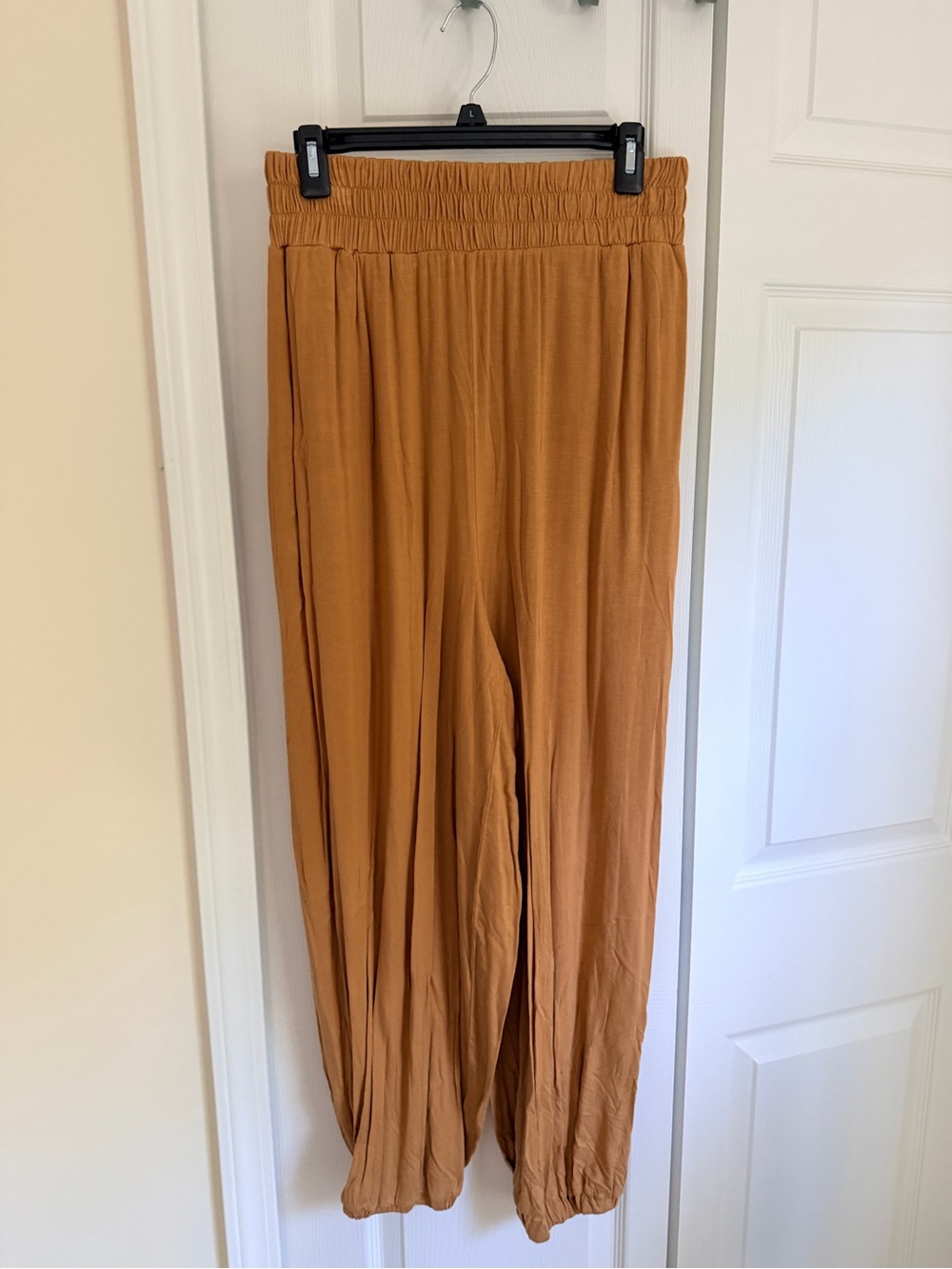 Free People Rust Orange Elastic-Waist Jogger Pants